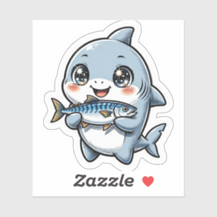 Bukangi Shark Bold Comic Inks Sticker - Viral