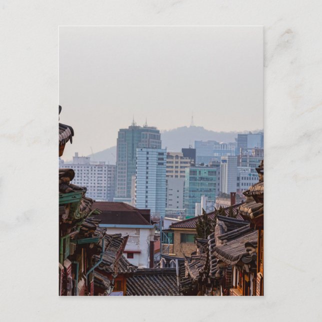 Bukchon Hanok Village Contrast Postcard (Front)