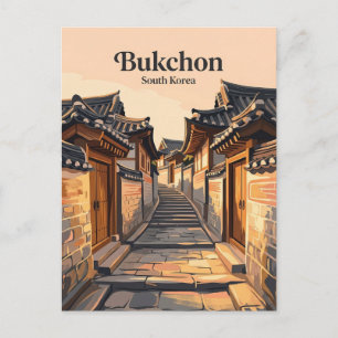 Bukchon Hanok Village South Korea Postcard