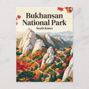 Bukhansan National Park South Korea Postcard