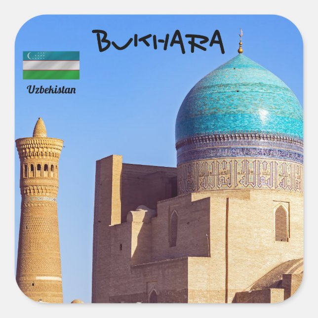 Bukhara, Uzbekistan - Kalyan mosque Square Sticker (Front)