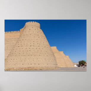 Bukhara, Uzbekistan -  Wall of the Ark fortress Poster