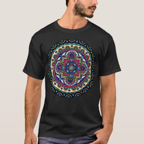 Bukonia Sacred Geometry Dharma Mandala Mandala 5 B T_Shirt