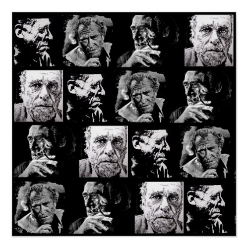 BUKOWSKI _ 4 faces Poster