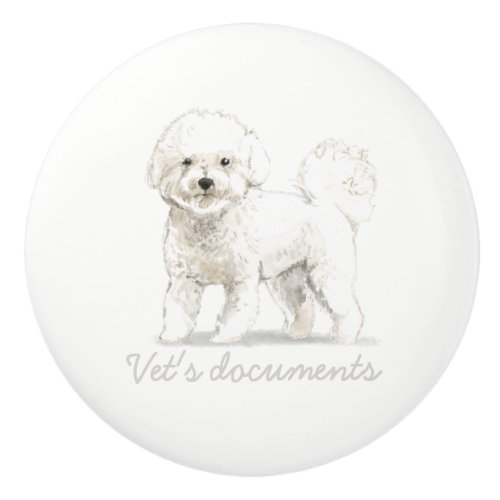 Buksi _ Havanese Maltese Shih tzu Bichon lovers Ceramic Knob