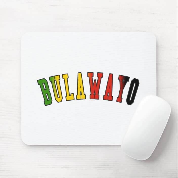 Bulawayo in Zimbabwe National Flag Colors Mousepad