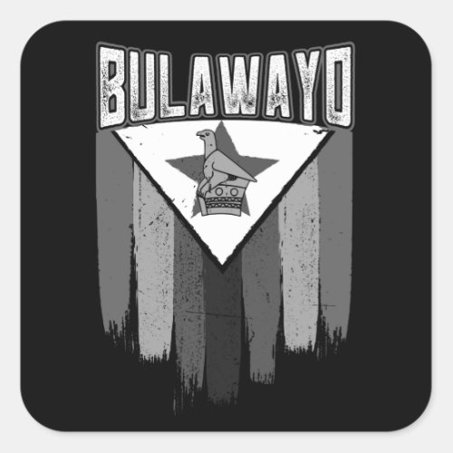 Bulawayo Zimbabwe Flag Gift Idea Square Sticker