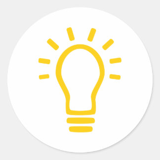 Bulb Classic Round Sticker