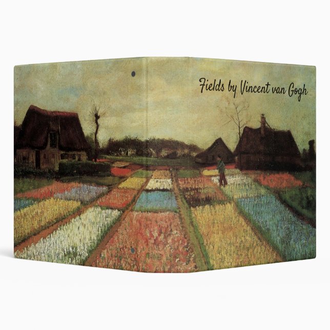 Bulb Fields by Vincent van Gogh 3 Ring Binder (Background)