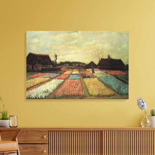 Bulb Fields by Vincent van Gogh Canvas Print (Insitu(LivingRoom))