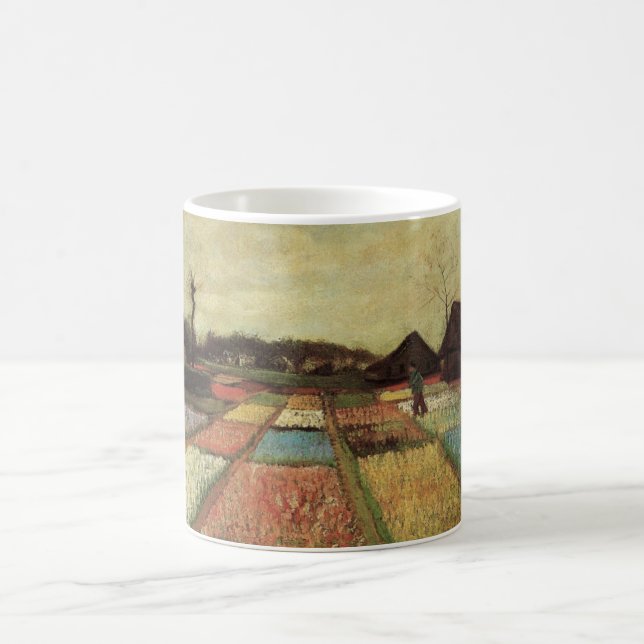 Bulb Fields by Vincent van Gogh Coffee Mug (Center)