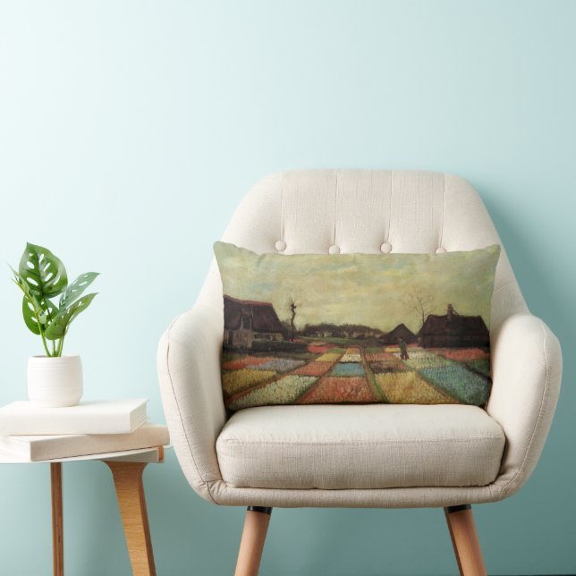 Bulb Fields by Vincent van Gogh Lumbar Pillow (Chair)
