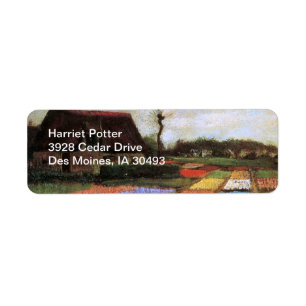 Bulb Fields Holland Van Gogh Fine Art Label