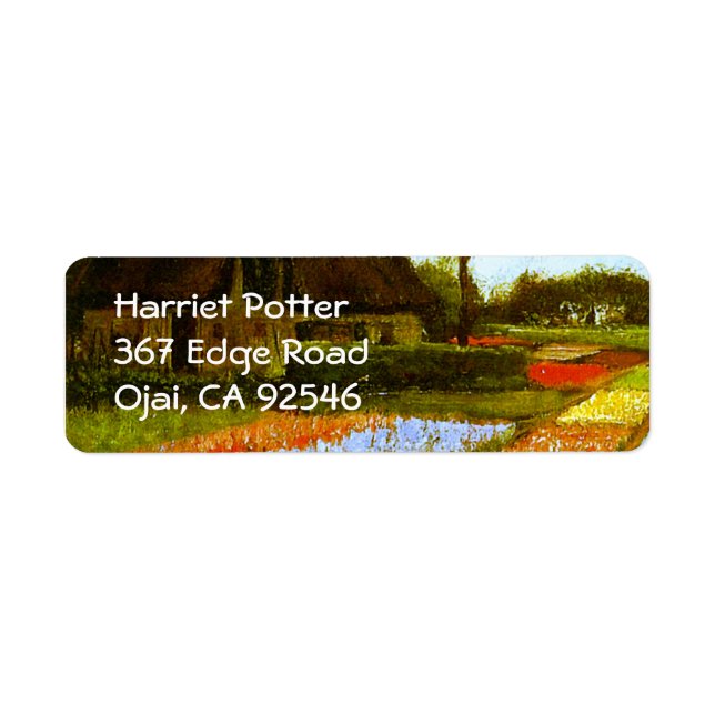 Bulb Fields Holland Van Gogh Fine Art Label (Front)
