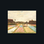 Bulb Fields | Vincent van Gogh Canvas Print<br><div class="desc">Bulb Fields (1883) or Flower Beds in Holland by Dutch post-impressionist artist Vincent Van Gogh. Original artwork is an oil on canvas. This is one of Van Gogh's first landscape paintings depicting a panoramic view of tulip fields in blossom. Use the design tools to add custom text or personalize the...</div>