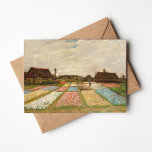 Bulb Fields | Vincent Van Gogh Card<br><div class="desc">Bulb Fields (1883) or Flower Beds in Holland by Dutch post-impressionist artist Vincent Van Gogh. Original artwork is an oil on canvas. This is one of Van Gogh's first landscape paintings depicting a panoramic view of tulip fields in blossom. Use the design tools to add custom text or personalize the...</div>