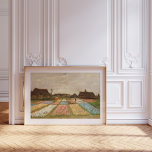 Bulb Fields | Vincent Van Gogh Framed Art<br><div class="desc">Bulb Fields (1883) or Flower Beds in Holland by Dutch post-impressionist artist Vincent Van Gogh. Original artwork is an oil on canvas. This is one of Van Gogh's first landscape paintings depicting a panoramic view of tulip fields in blossom. Use the design tools to add custom text or personalize the...</div>
