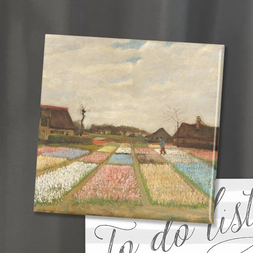 Bulb Fields  Vincent Van Gogh Magnet