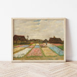 Bulb Fields | Vincent Van Gogh Poster<br><div class="desc">Bulb Fields (1883) or Flower Beds in Holland by Dutch post-impressionist artist Vincent Van Gogh. Original artwork is an oil on canvas. This is one of Van Gogh's first landscape paintings depicting a panoramic view of tulip fields in blossom. Use the design tools to add custom text or personalize the...</div>