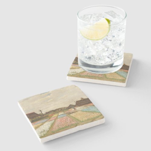 Bulb Fields  Vincent Van Gogh Stone Coaster