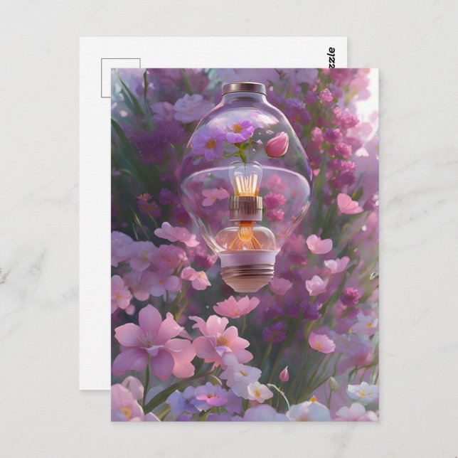 Bulb in flowers, Postcrossing Postcard (Front/Back)