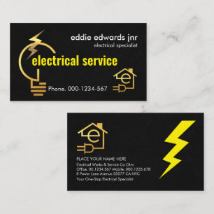Bulb Lightning Power Electricity Business Card
