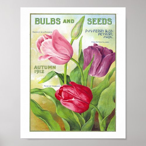 Bulbs and Seeds 1912 Poster