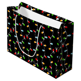 Bulbs Christmas Lights Large Gift Bag