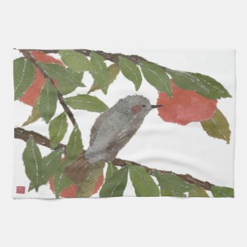 Bulbul  Persimmon  Bird Towel by BlessHue at Zazzle