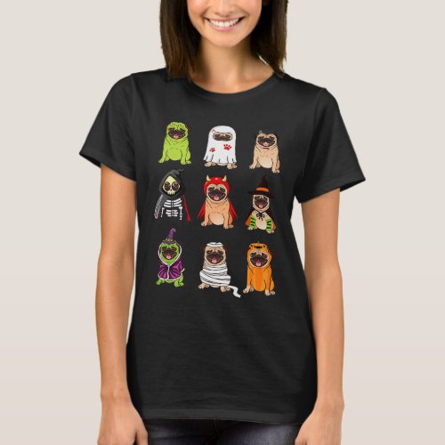 Buldlog Happy Halloween Pug Dogs Lover Gifts  T_Shirt