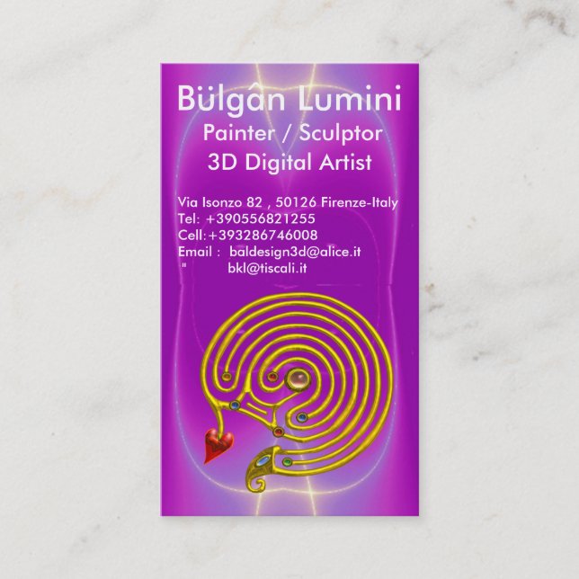 Bulgan Lumini Hyper Labirinth profilcard Business Card (Front)
