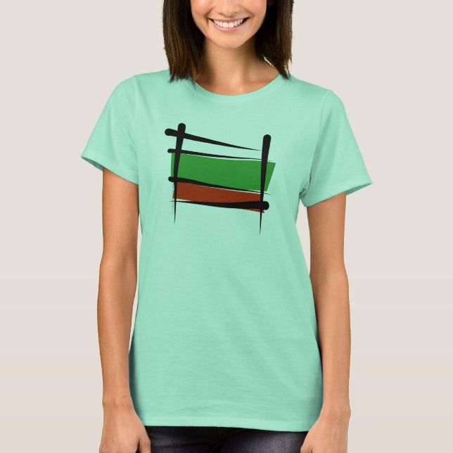 Bulgaria Brush Flag T-Shirt (Front)