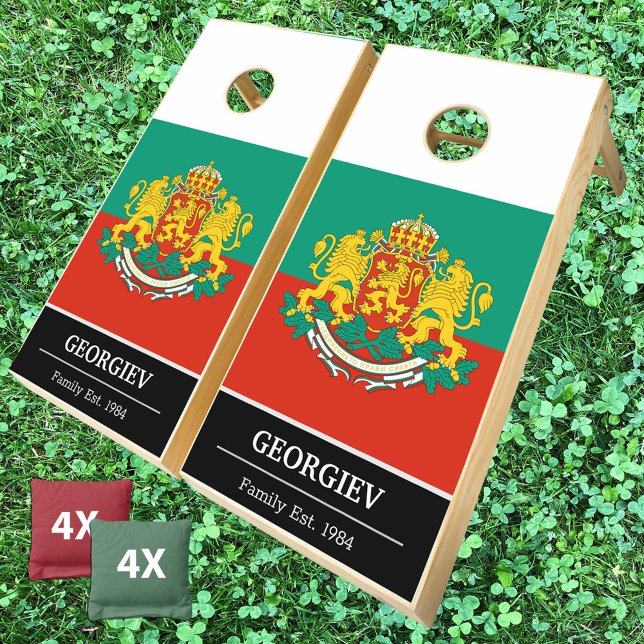 Bulgaria & Bulgarian Flag personalized /Family fun Cornhole Set (Creator Uploaded)
