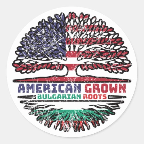 Bulgaria Bulgarian US American USA United States Classic Round Sticker