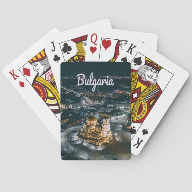 Bulgaria Capital Sofia Alexander Nevsky Cathedral Poker Cards (Back)