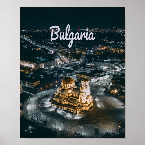 Bulgaria Capital Sofia Alexander Nevsky Cathedral Poster