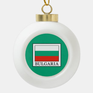 Bulgaria Ceramic Ball Christmas Ornament