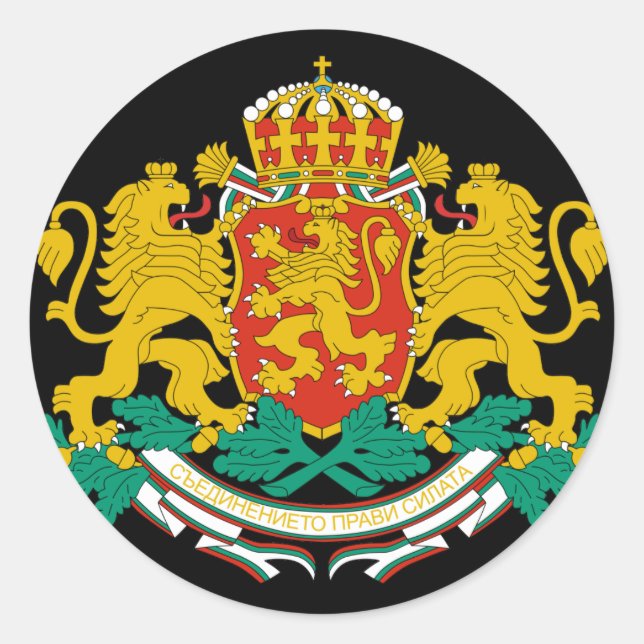 bulgaria emblem classic round sticker (Front)