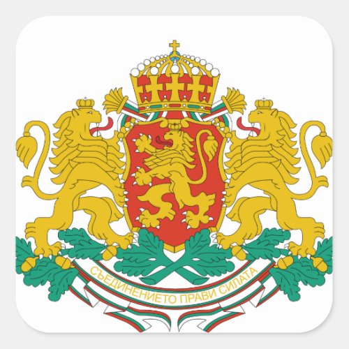 bulgaria emblem square sticker