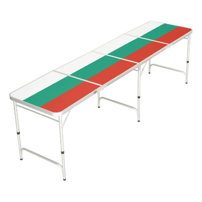 Bulgaria Flag Beer Pong Table (Angled)
