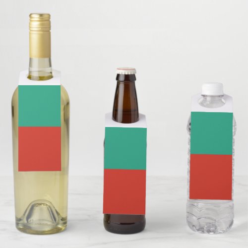 Bulgaria flag bottle hanger tag