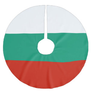 Bulgaria flag brushed polyester tree skirt