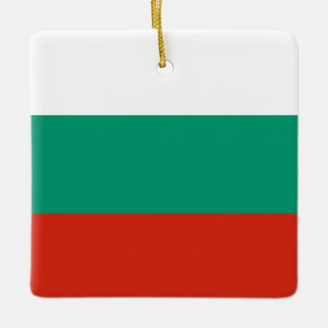 Bulgaria Flag Ceramic Ornament (Front)