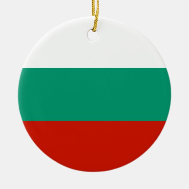 Bulgaria flag ceramic ornament (Front)