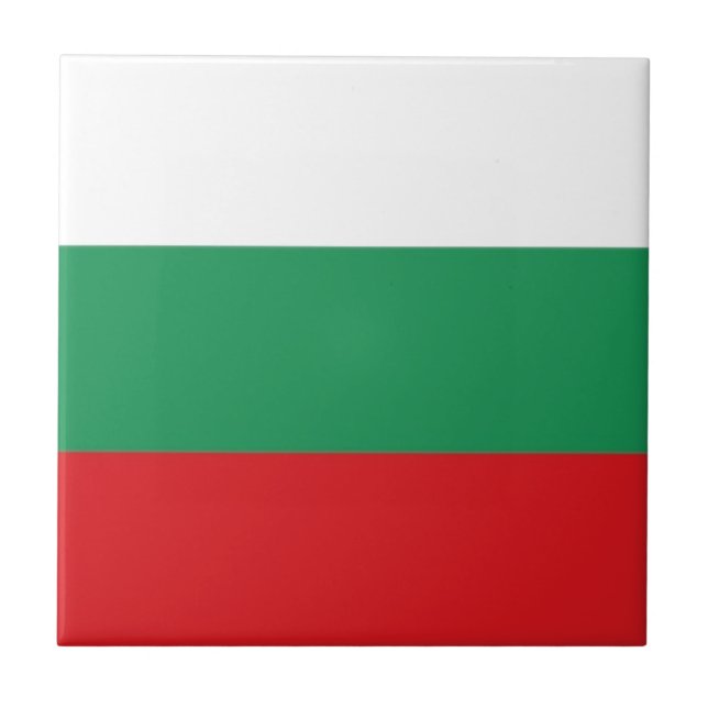 Bulgaria Flag Ceramic Tile (Front)