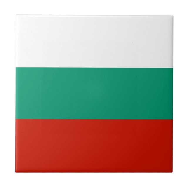 Bulgaria flag ceramic tile (Front)