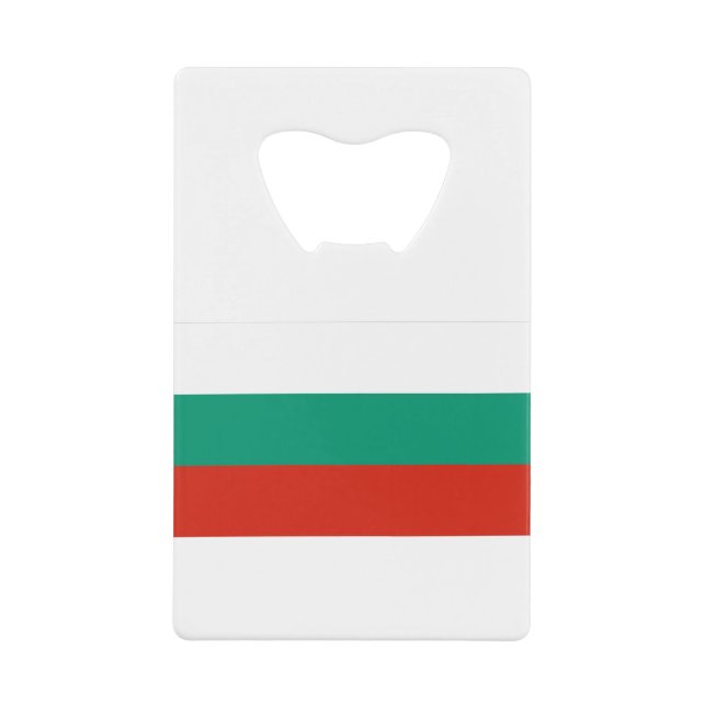 Bulgaria Flag Credit Card Bottle Opener (Front)