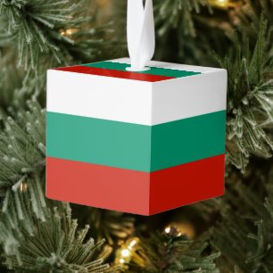 Bulgaria flag cube ornament