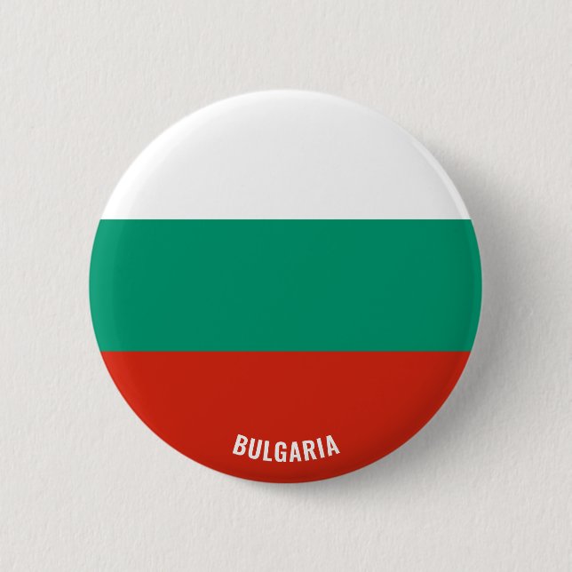 Bulgaria Flag Cute Patriotic Button (Front)