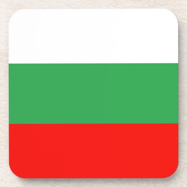 Bulgaria Flag Drink Coaster (Front)